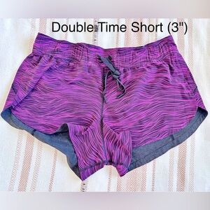 Lululemon Double Time 3” shorts